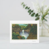 タウハノック滝の表示、高215足 ポストカード (スタンド正面)