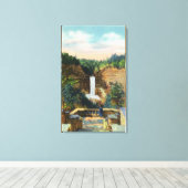 タウハノック滝# 2の表示 キャンバスプリント (インサイチュ (ウッドフロア))