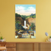 タウハノック滝# 2の表示 キャンバスプリント (インサイチュ (リビング))