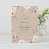 タウプ マーブルの水彩ウェディング 招待状 (スタンド正面)