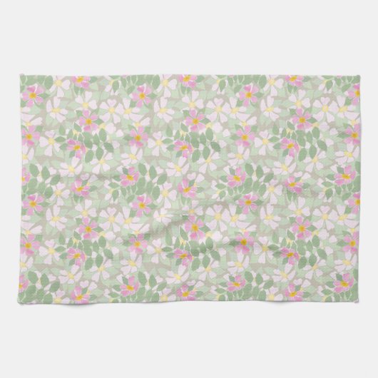 タウペかわいらしキッチンタオルの上のピンクのドングローブ キッチンタオル (横)