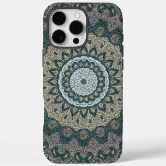 タウペとティールの曼荼羅 トリビューの対称デザイン Case-Mate iPhoneケース (裏面)