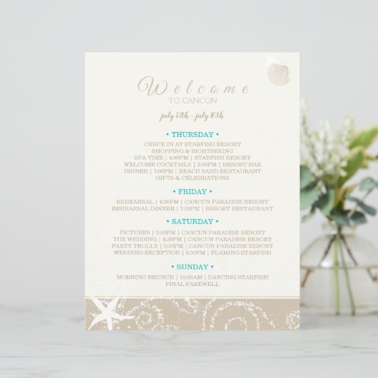 タウペアイボリーヒトデビーチ結婚式日程 (スタンド正面)