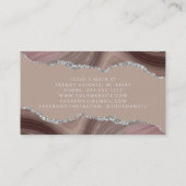 タウペアガテシルバーグリッターラグジュアリー 名刺 (裏面)