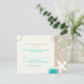 タウペアクアビーチ結婚式お祝いRSVP インビテーションポストカード (スタンド正面)