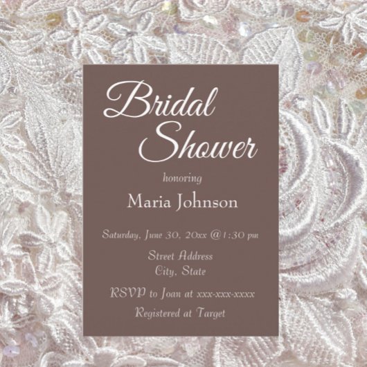 タウペシンプルスタイルブライダルシャワー 招待状