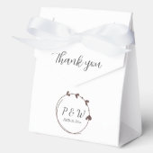 タウペシンプルハートリースモノグラム結婚ズ フェイバーボックス (正面)