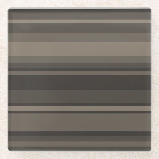 タウペストライプー ガラスコースター (正面)