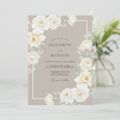 タウペソフトホワイトボタン wedding 招待状 (スタンド正面)
