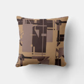 タウペダークブラウンタンMCMルック抽象芸術アートデザイン クッション (裏面)