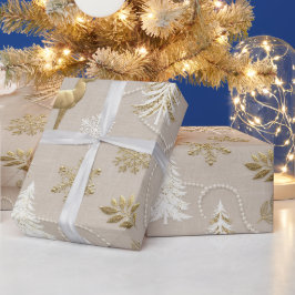 タウペパールトナカリークリスマス,シャンパンゴールド ラッピングペーパー
