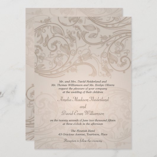 タウペフロッシュ結婚式招待状 招待状 (正面/裏面)