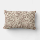 タウペブラウンアルカディアウィリアムモリスホーソーン ランバークッション (正面)