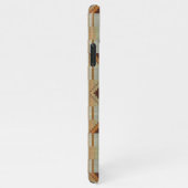 タウペブラウンオレンジターコイズ部部族モザイクパターン iPhoneケース (右側)