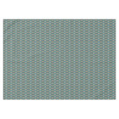 タウペブラウンブルーティール(緑がかった色)オレンジトライバルアートパターン テーブルクロス (正面(横))