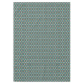 タウペブラウンブルーティール(緑がかった色)オレンジトライバルアートパターン テーブルクロス (正面)