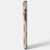 タウペベージュのチェッカースクリプトネーム Case-Mate iPhoneケース (裏面 / 左)
