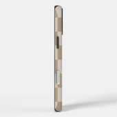 タウペベージュのチェッカースクリプトネーム Case-Mate iPhoneケース (裏面 / 右)