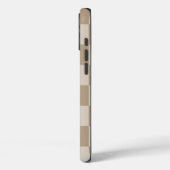 タウペベージュのチェッカースクリプトネーム Case-Mate iPhoneケース (裏面 / 左)