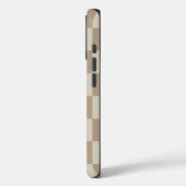 タウペベージュのチェッカースクリプトネーム Case-Mate iPhoneケース (裏面 / 左)