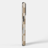 タウペベージュのチェッカースクリプトネーム Case-Mate iPhoneケース (裏面 / 右)