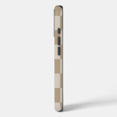 タウペベージュのチェッカースクリプトネーム Case-Mate iPhoneケース (裏面 / 左)
