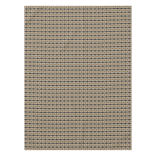 タウペベージュコーヒーブラウンお尻オリエントバリアートモチーフ テーブルクロス (正面)