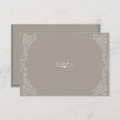 タウペホワイトブラックトレンディーゲイ結婚ズ 出欠カード (正面/裏面)