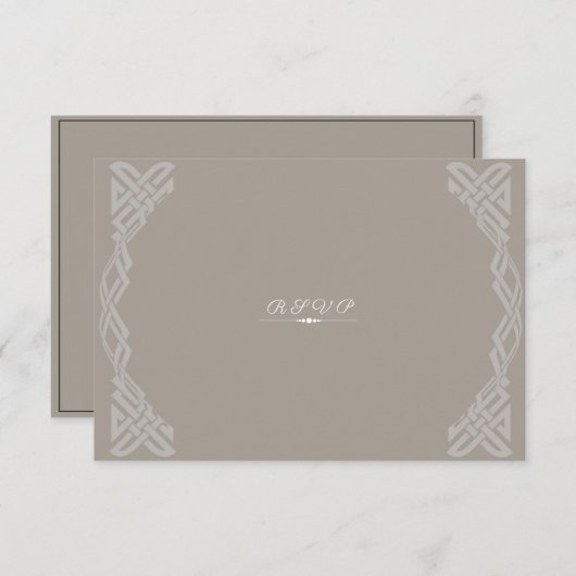 タウペホワイトブラックトレンディーゲイ結婚ズ 出欠カード (正面/裏面)