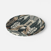 タウペモチャアイボリーペンギンの森と円弧木 ペーパープレート (アングル)