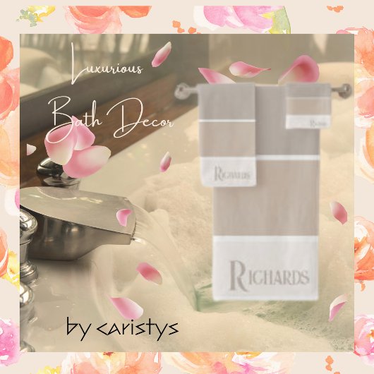 タウペモノグラムのスと麻（白） バスタオルセット