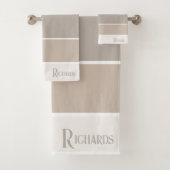 タウペモノグラムのスと麻（白） バスタオルセット (インサイチュ)