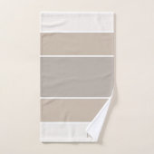 タウペモノグラムのスと麻（白） バスタオルセット (ハンドタオル)