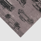 タウペレンガと新聞プリントのビンテージカー 薄葉紙 (詳細)