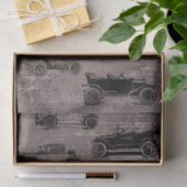 タウペレンガと新聞プリントのビンテージカー 薄葉紙 (ギフト)