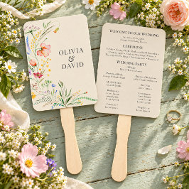タウペワイルドフラワーメドウ結婚式 プログラム ハンドファン