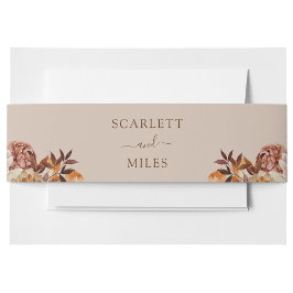 タウペ秋ウオータカラーボタニカル結婚ズ 招待状ベリーバンド