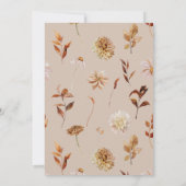 タウペ秋テラコッタモノグラムリース結婚ズ 招待状 (裏面)