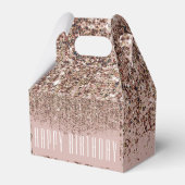 タウペ赤面ピンクローズブロンズ金ゴールドグリッターグラム フェイバーボックス (正面サイド)