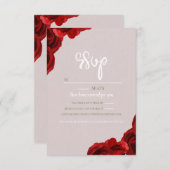 タウペ赤面レッドウォーターバラモダンズ結婚 出欠カード (正面/裏面)