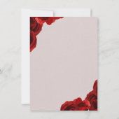 タウペ赤面レッドウォーター色バラブライダルシャワー 招待状 (裏面)