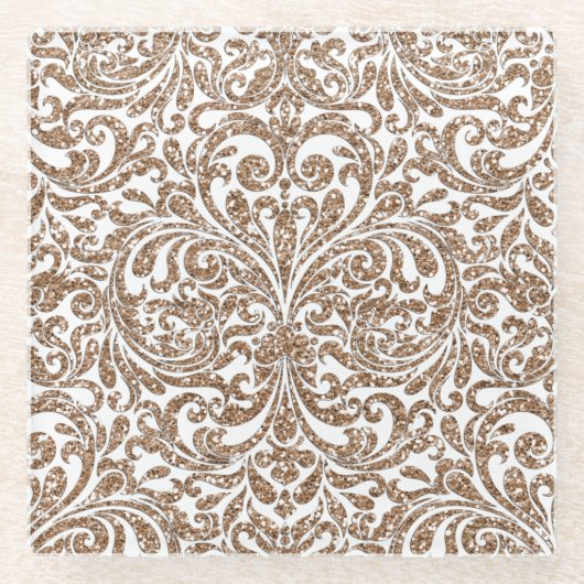 タウペ金ゴールドグリッターコースター ガラスコースター (正面)