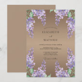 タウペ・アメジスト・フジの結婚式 招待状 (正面/裏面)