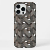 タウペ グレー ダーク ブラウン ホワイト モザイク アート Case-Mate i iPhoneケース (裏面)