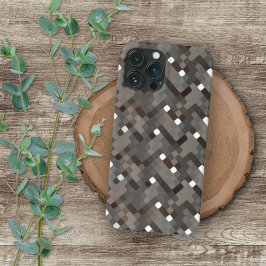 タウペ グレー ダーク ブラウン ホワイト モザイク アート Case-Mate i iPhone 16 Pro Maxケース