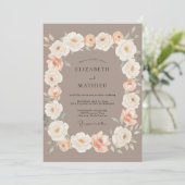タウペ フラワー ロマンス ウェディング 招待状 (スタンド正面)