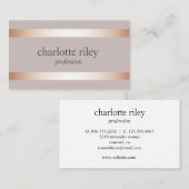 タウペ | モダンバラストライプ金ゴールドスタイリッシュ 名刺 (正面/裏面)