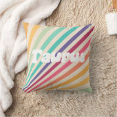 タウラスアストロロジー〔占星術の〕十二宮図レトロレインボーラウンドピロー クッション (ブランケット)