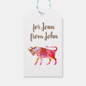 タウラスウォーターカラーサインカスタム ギフトタグ (裏面)