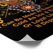 タウラスクイーンスウィートアズキャンディ誕生日ブラック女性 ポスター (角)